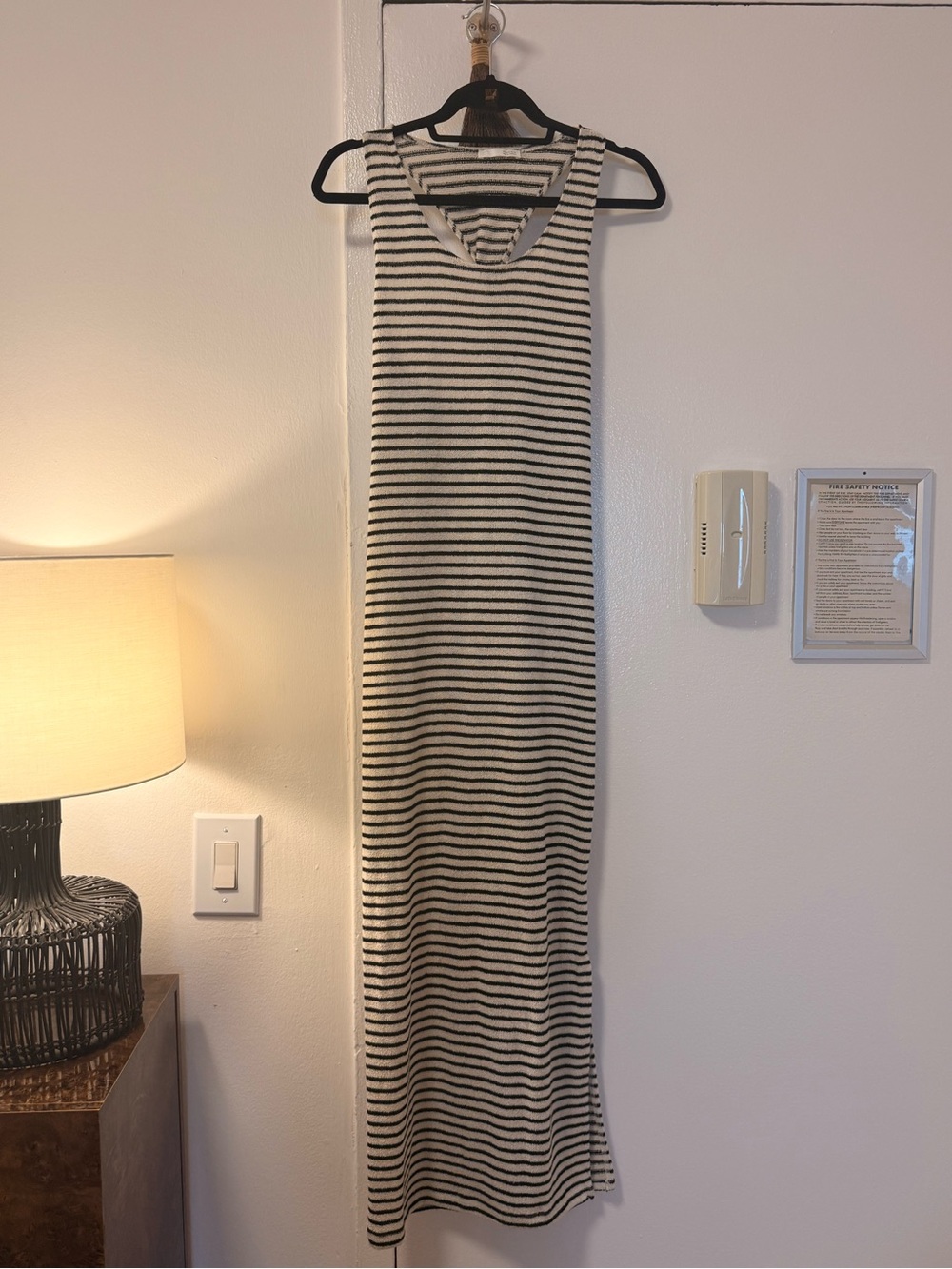 Zara Striped Maxi Dress in Black & White NEVER WORN